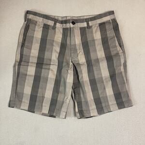 The North Face Short Mens 38 Brown Striped Mid Rise Regular Fit Chino 10"